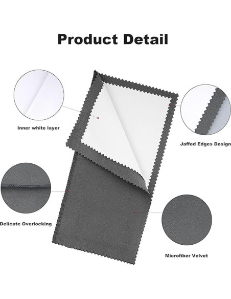 Paño de Limpieza de Joyería Syyflibb con Cepillos Suaves