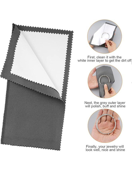 Paño de Limpieza de Joyería Syyflibb con Cepillos Suaves