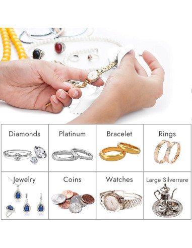 Paño de Limpieza de Joyería Syyflibb con Cepillos Suaves