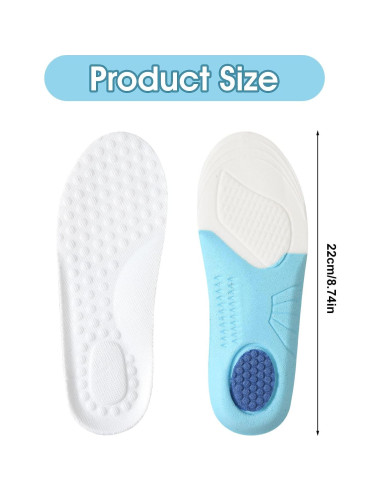 2 Pares Plantillas de Espuma con Memoria Piriuuo 2.5-4