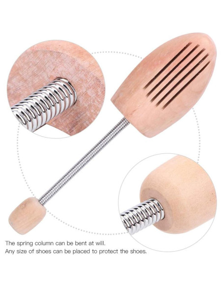 Árbol para zapatos de madera Keenso, 2PCS ajustable 35-36