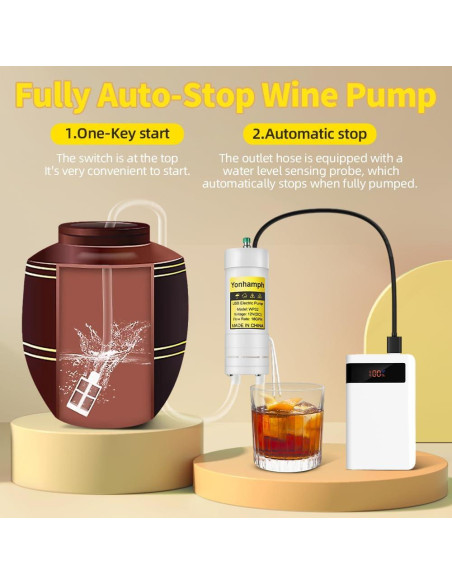 Bomba Eléctrica USB Grado Alimenticio Yonhamph 2LPM con Sensor