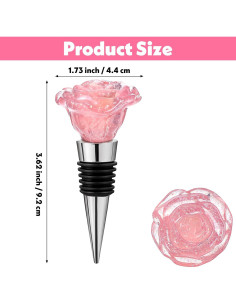 Tapón de Vino Rosa Reutilizable Xinjoduz - 9.2 cm 2