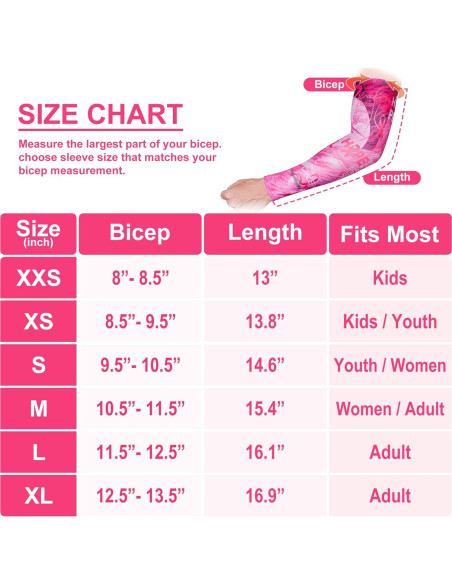 Manga de Compresión Rosa COOLOMG para Deportes - Mediana