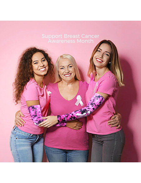 Manga de Compresión Rosa COOLOMG para Deportes - Mediana