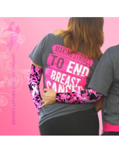 Manga de Compresión Rosa COOLOMG para Deportes - Mediana