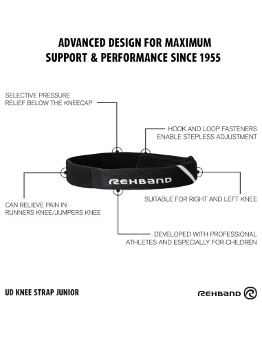 Soporte de Rodilla Patelar Rehband Junior Talla Única Negro
