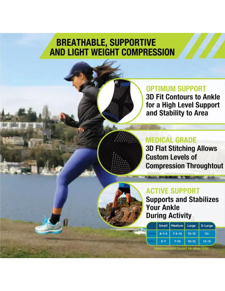 Soporte de Tobillo 3D Pro-Tec Athletics Mediano Transpirable