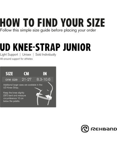 Soporte de Rodilla Patelar Rehband Junior Talla Única Negro
