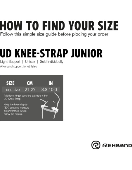 Soporte de Rodilla Patelar Rehband Junior Talla Única Negro