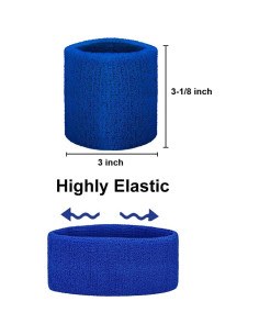 Muñequera de Sudor TOPTIE 12 Piezas Unisex Naranja 2