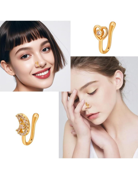 11 Clips para Nariz Sin Perforar Sulimy - Diseño Variado