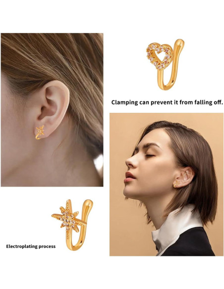 11 Clips para Nariz Sin Perforar Sulimy - Diseño Variado