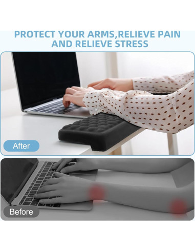 Reposamuñecas de espuma viscoelástica Eikovia, paquete de 2