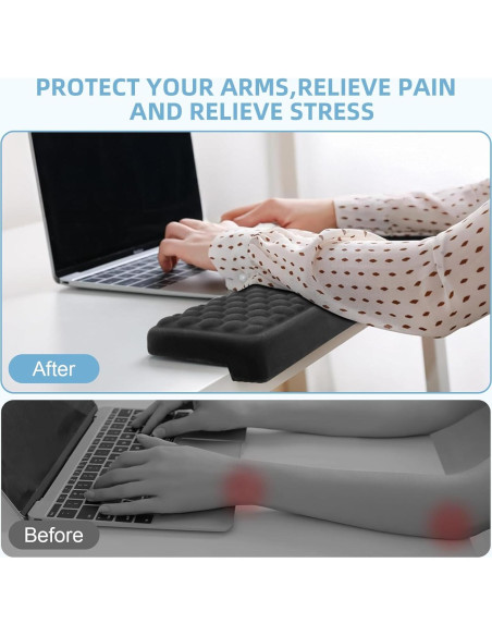 Reposamuñecas de espuma viscoelástica Eikovia, paquete de 2