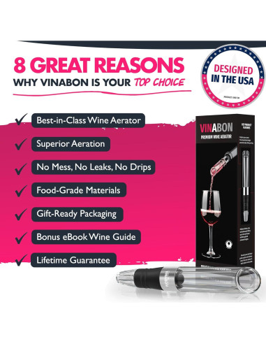 Aerador de Vino VINABON SWA2 - Vertedor Premium 2024