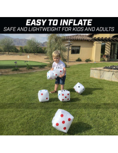 Dados Inflables Gigantes GoSports 6 Piezas 15.24 cm con Bolsa 2