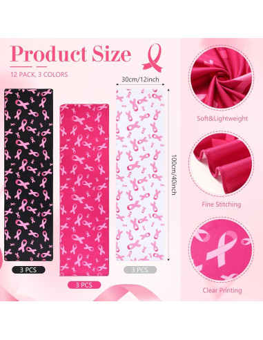 Toallas de Enfriamiento Breling 12 Pcs Cáncer de Mama 100x30 cm