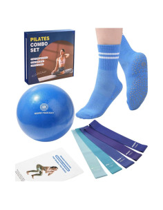 Kit de Pilates Floconssy: Calcetines Antideslizantes y Banda