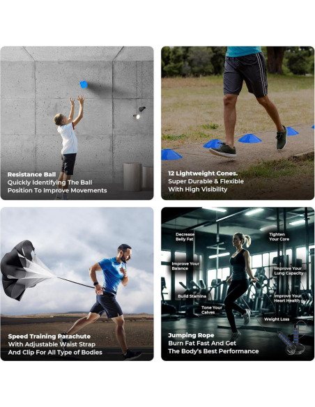 Kit de Entrenamiento de Agilidad StrikerSteps ATS-25 - 2 Escaleras 6.1m