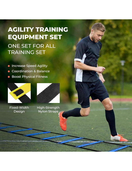 Kit de Entrenamiento de Agilidad StrikerSteps ATS-25 - 2 Escaleras 6.1m