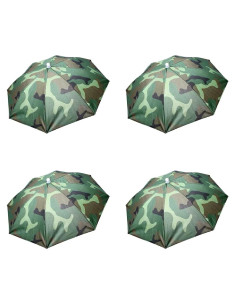 Sombreros Paraguas Plegables Camuflaje 4PCS para Sol y Lluvia