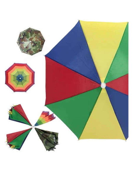 Sombreros Paraguas Plegables Camuflaje 4PCS para Sol y Lluvia