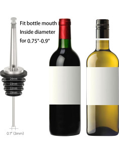 Vertedores de Aceite y Licor Axe Sickle - Acero Inoxidable - 2 Pcs 2