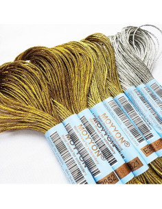 9 Madejas Hilo de Bordado Metálico MOYYON - 8 m cada una 2