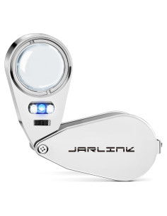 Lupa de Joyero JARLINK 40X con Luz LED y UV Plegable