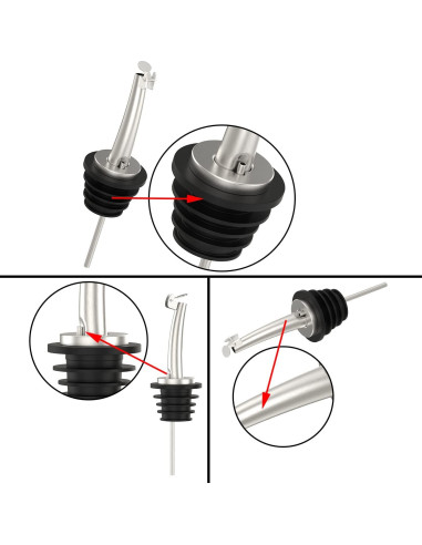 Vertedores de Aceite y Licor Axe Sickle - Acero Inoxidable - 2 Pcs