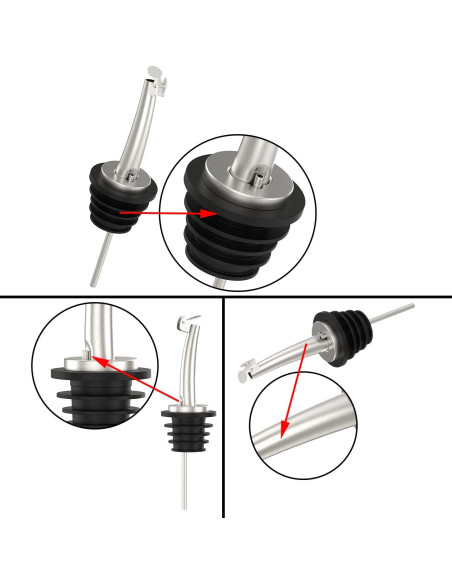 Vertedores de Aceite y Licor Axe Sickle - Acero Inoxidable - 2 Pcs