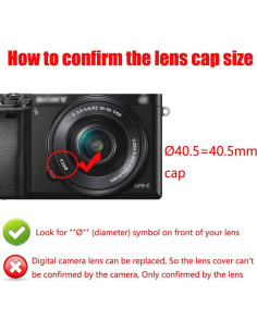 Tapa de lente 40.5mm FANZR para Sony E-mount y Nikon 2