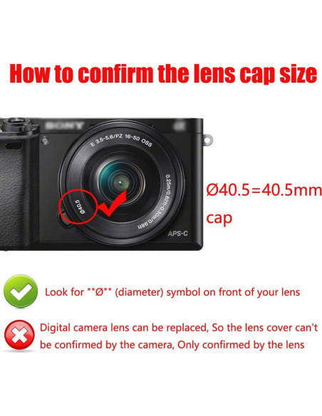 Tapa de lente 40.5mm FANZR para Sony E-mount y Nikon
