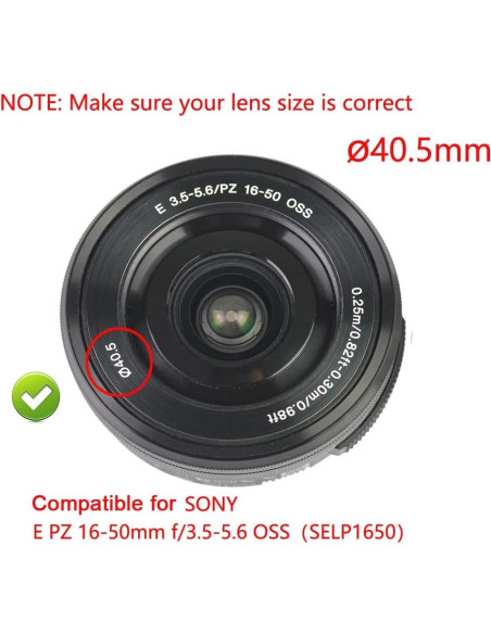 Tapa de lente 40.5mm FANZR para Sony E-mount y Nikon