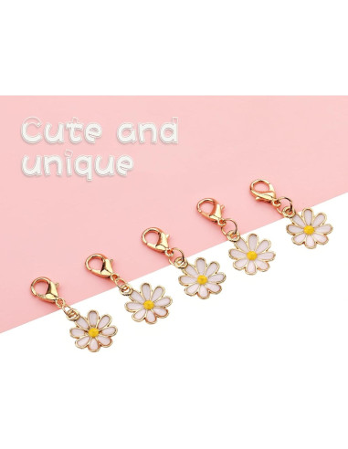 Marcadores de Puntos para Tejer COMNICO - 10 Pcs Flor Margarita