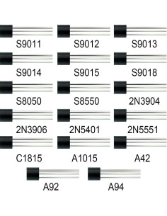 Kit de Transistores NPN PNP 170 Piezas 17 Valores DaFuRui 2