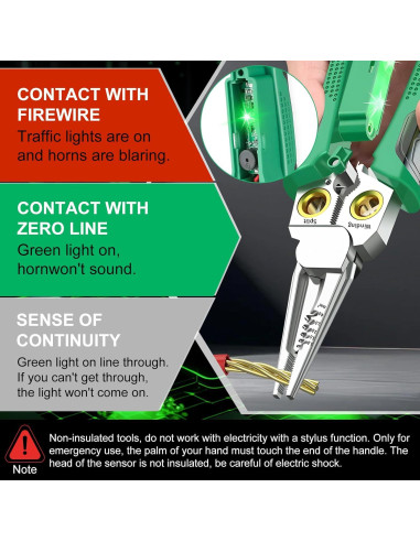 Alicates de Pelar Cables 8 en 1 Krilves con Probador de Voltaje