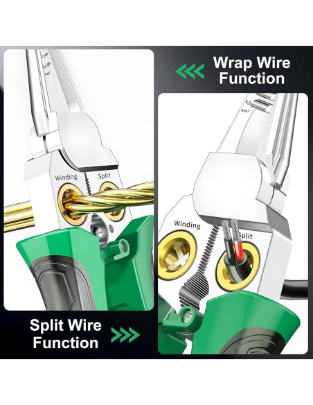 Alicates de Pelar Cables 8 en 1 Krilves con Probador de Voltaje