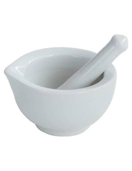 Mortero y Mano de Cerámica Comebuywide 8.13 cm Blanco