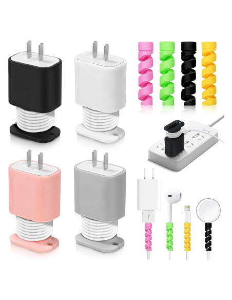 Protector de Cargador de Silicona 4-Pack Sio & Tan USB-C 18W/20W