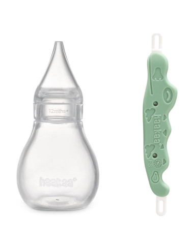 Aspirador Nasal de Silicona Haakaa y Limpiador BabyCroc