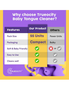 Limpiador de Lengua para Bebés Trueocity - 55 Unidades 2