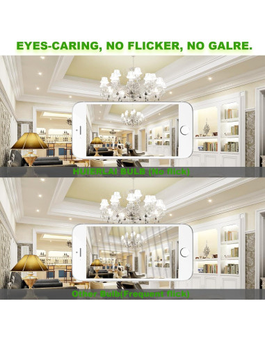 Bombillas LED HUIERLAI 27W con Sensor de Movimiento 3375LM