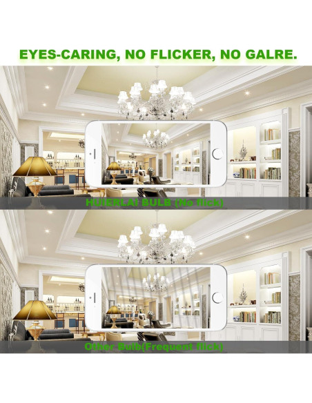 Bombillas LED HUIERLAI 27W con Sensor de Movimiento 3375LM