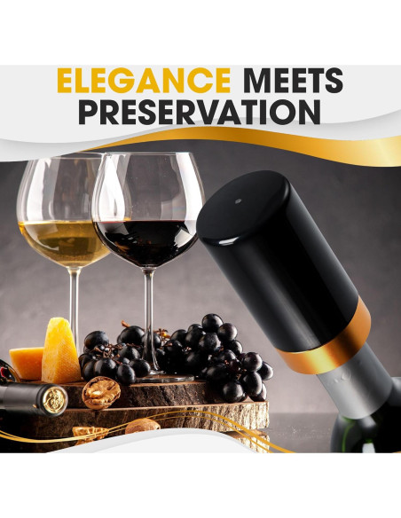 Tapón y Bomba de Vino Eléctrico Berkware con Pantalla LED