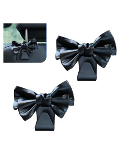 Ganchos para Bolsas de Auto Arwrilt 2 PCS Cuero Negro
