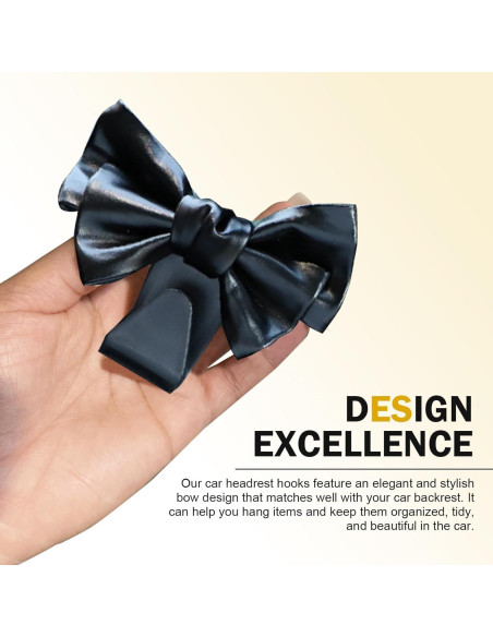 Ganchos para Bolsas de Auto Arwrilt 2 PCS Cuero Negro