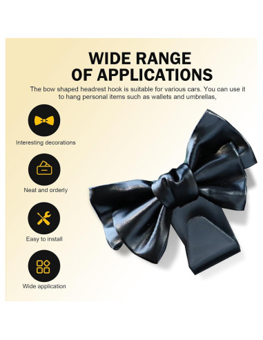 Ganchos para Bolsas de Auto Arwrilt 2 PCS Cuero Negro