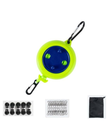 Cuerda de Secado Retráctil MIXNEX Verde con 20 Clips y Bolsa